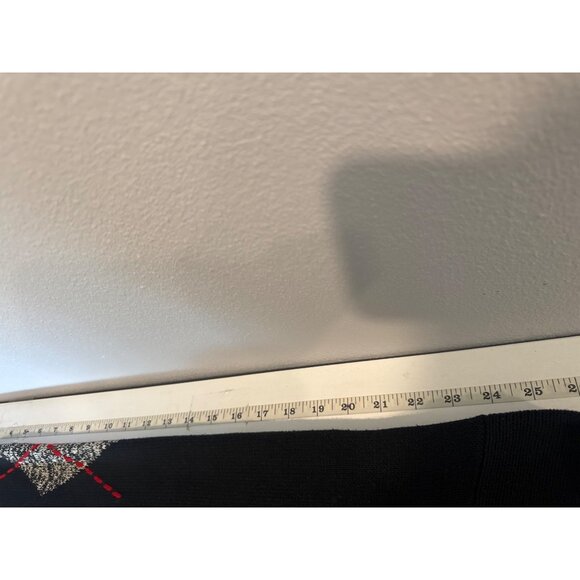 Vintage Marisa Christina Womens Cardigan Sz M Black/Red Argyle 90s Y2K Classic - Picture 7 of 9